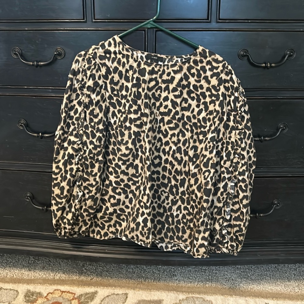 J.Crew  leopard 100% cotton shirt